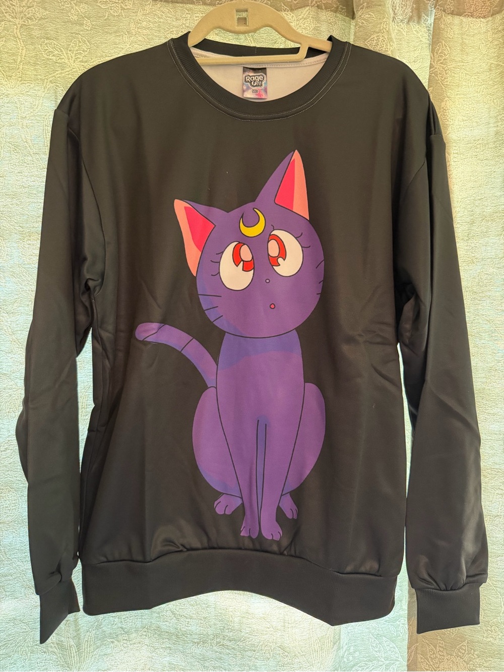 Sailor Moon Purple Cat Graphic Sweatshirt - Pets Cat